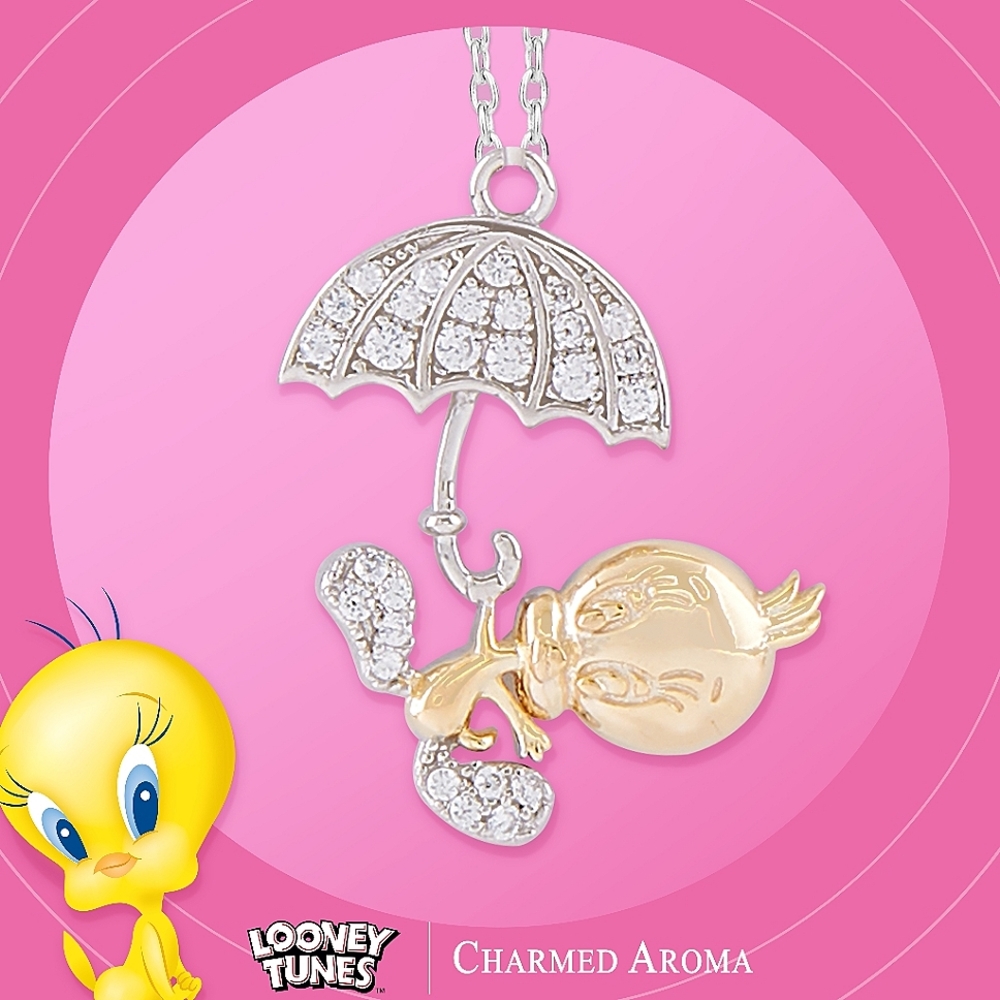 Tweety Bird Umbrella Necklace, Looney Tunes × Charmed Aroma